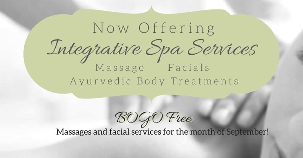 Now offering integrative massages and facials!